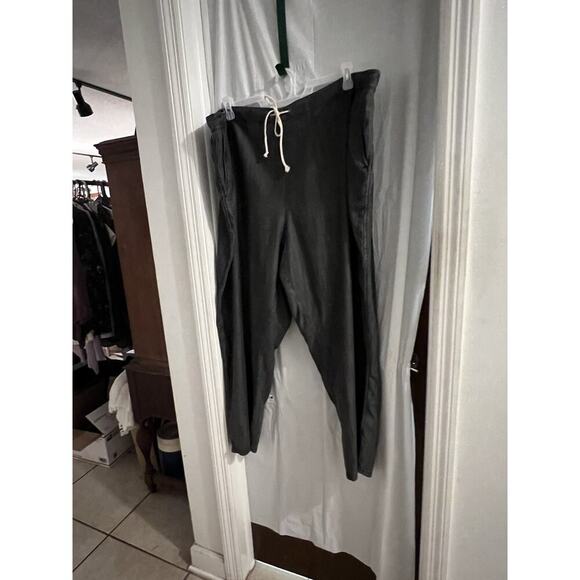 Eileen Fisher Gray Pull On Pants Drawstring Waist Straight Leg Sz 3x Minimalist - Picture 1 of 7